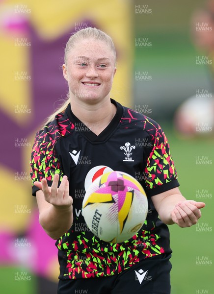 190825 - Wales Women Rugby World Cup Training Session - Seren Lockwood during a Wales training session ahead of their first Women’s Rugby World Cup match against Scotland