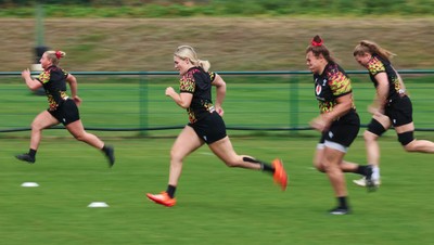 210825 - Wales Women Rugby World Cup Training Session - Alex Callendar during a Wales training session ahead of their first Women’s Rugby World Cup match against Scotland