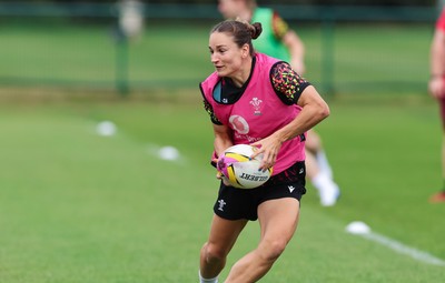 210825 - Wales Women Rugby World Cup Training Session - Jasmine Joyce-Butchers during a Wales training session ahead of their first Women’s Rugby World Cup match against Scotland