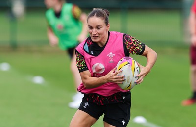 210825 - Wales Women Rugby World Cup Training Session - Jasmine Joyce-Butchers during a Wales training session ahead of their first Women’s Rugby World Cup match against Scotland