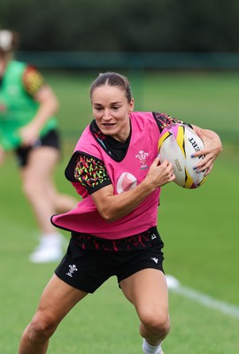 210825 - Wales Women Rugby World Cup Training Session - Jasmine Joyce-Butchers during a Wales training session ahead of their first Women’s Rugby World Cup match against Scotland