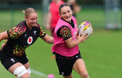 210825 - Wales Women Rugby World Cup Training Session - Jasmine Joyce-Butchers during a Wales training session ahead of their first Women’s Rugby World Cup match against Scotland