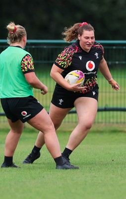 210825 - Wales Women Rugby World Cup Training Session - Gwenllian Pyrs during a Wales training session ahead of their first Women’s Rugby World Cup match against Scotland
