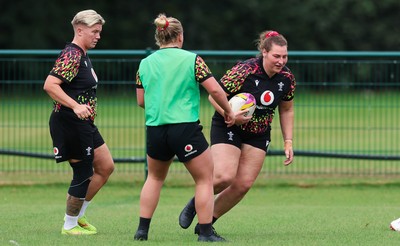 210825 - Wales Women Rugby World Cup Training Session - Gwenllian Pyrs during a Wales training session ahead of their first Women’s Rugby World Cup match against Scotland