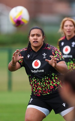 210825 - Wales Women Rugby World Cup Training Session - Sisilia Tuipulotu during a Wales training session ahead of their first Women’s Rugby World Cup match against Scotland