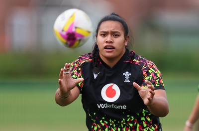 210825 - Wales Women Rugby World Cup Training Session - Sisilia Tuipulotu during a Wales training session ahead of their first Women’s Rugby World Cup match against Scotland