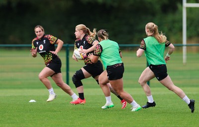 210825 - Wales Women Rugby World Cup Training Session - Bethan Lewis during a Wales training session ahead of their first Women’s Rugby World Cup match against Scotland