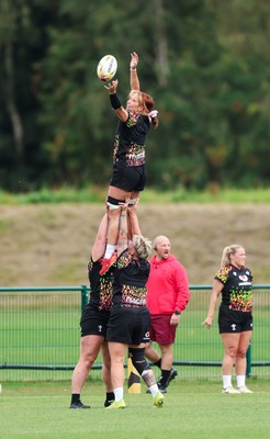 210825 - Wales Women Rugby World Cup Training Session - Abbie Fleming during a Wales training session ahead of their first Women’s Rugby World Cup match against Scotland