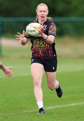 210825 - Wales Women Rugby World Cup Training Session - Cath Richards during a Wales training session ahead of their first Women’s Rugby World Cup match against Scotland