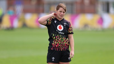 210825 - Wales Women Rugby World Cup Training Session - Kate Williams during a Wales training session ahead of their first Women’s Rugby World Cup match against Scotland
