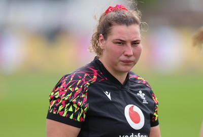 210825 - Wales Women Rugby World Cup Training Session - Gwenllian Pyrs during a Wales training session ahead of their first Women’s Rugby World Cup match against Scotland