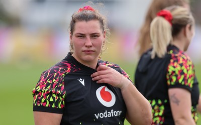 210825 - Wales Women Rugby World Cup Training Session - Gwenllian Pyrs during a Wales training session ahead of their first Women’s Rugby World Cup match against Scotland
