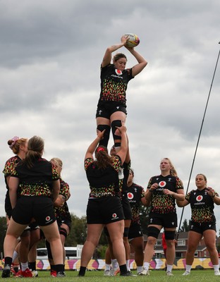 210825 - Wales Women Rugby World Cup Training Session - Gwen Crabb during a Wales training session ahead of their first Women’s Rugby World Cup match against Scotland