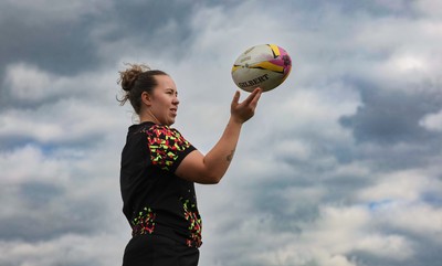 210825 - Wales Women Rugby World Cup Training Session - Katherine Baverstock during a Wales training session ahead of their first Women’s Rugby World Cup match against Scotland