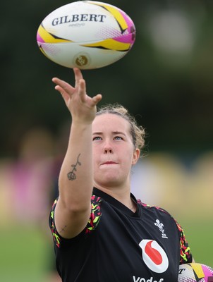 210825 - Wales Women Rugby World Cup Training Session - Katherine Baverstock during a Wales training session ahead of their first Women’s Rugby World Cup match against Scotland