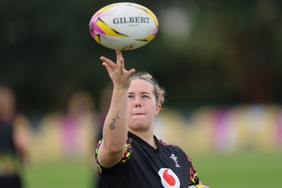 210825 - Wales Women Rugby World Cup Training Session - Katherine Baverstock during a Wales training session ahead of their first Women’s Rugby World Cup match against Scotland