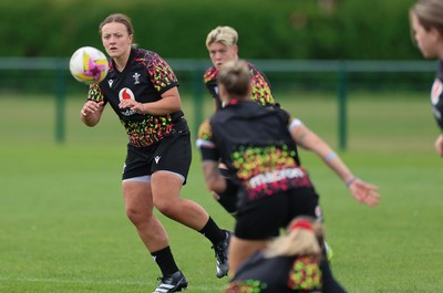 210825 - Wales Women Rugby World Cup Training Session - Lleucu George during a Wales training session ahead of their first Women’s Rugby World Cup match against Scotland