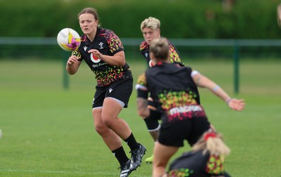 210825 - Wales Women Rugby World Cup Training Session - Lleucu George during a Wales training session ahead of their first Women’s Rugby World Cup match against Scotland