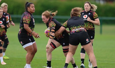 210825 - Wales Women Rugby World Cup Training Session - Abbie Fleming during a Wales training session ahead of their first Women’s Rugby World Cup match against Scotland