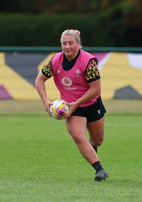 210825 - Wales Women Rugby World Cup Training Session - Molly Reardon during a Wales training session ahead of their first Women’s Rugby World Cup match against Scotland
