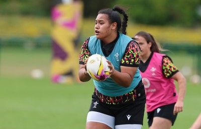 210825 - Wales Women Rugby World Cup Training Session - Sisilia Tuipulotu during a Wales training session ahead of their first Women’s Rugby World Cup match against Scotland