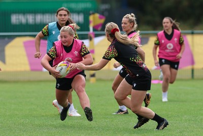 210825 - Wales Women Rugby World Cup Training Session - Molly Reardon during a Wales training session ahead of their first Women’s Rugby World Cup match against Scotland