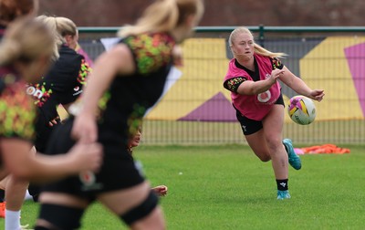 210825 - Wales Women Rugby World Cup Training Session - Seren Lockwood during a Wales training session ahead of their first Women’s Rugby World Cup match against Scotland
