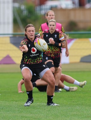 210825 - Wales Women Rugby World Cup Training Session - Lleucu George during a Wales training session ahead of their first Women’s Rugby World Cup match against Scotland