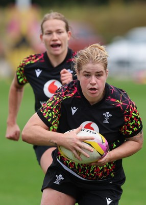 210825 - Wales Women Rugby World Cup Training Session - Bethan Lewis during a Wales training session ahead of their first Women’s Rugby World Cup match against Scotland