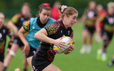 210825 - Wales Women Rugby World Cup Training Session - Lisa Neumann during a Wales training session ahead of their first Women’s Rugby World Cup match against Scotland
