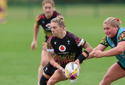 210825 - Wales Women Rugby World Cup Training Session - Keira Bevan during a Wales training session ahead of their first Women’s Rugby World Cup match against Scotland