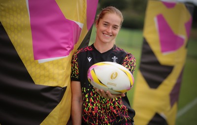 210825 - Wales Women Rugby World Cup Training Session - Lisa Neumann who wins her 50th cap this weekend during a Wales training session ahead of their first Women’s Rugby World Cup match against Scotland