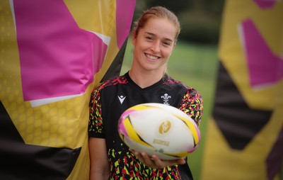 210825 - Wales Women Rugby World Cup Training Session - Lisa Neumann who wins her 50th cap this weekend during a Wales training session ahead of their first Women’s Rugby World Cup match against Scotland