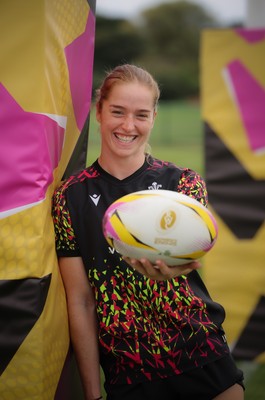 210825 - Wales Women Rugby World Cup Training Session - Lisa Neumann who wins her 50th cap this weekend during a Wales training session ahead of their first Women’s Rugby World Cup match against Scotland