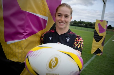 210825 - Wales Women Rugby World Cup Training Session - Lisa Neumann who wins her 50th cap this weekend during a Wales training session ahead of their first Women’s Rugby World Cup match against Scotland
