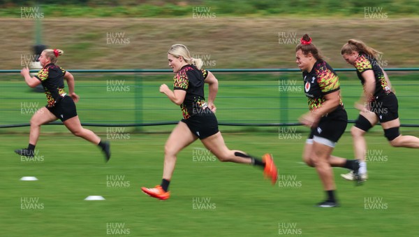 210825 - Wales Women Rugby World Cup Training Session - Alex Callendar during a Wales training session ahead of their first Women’s Rugby World Cup match against Scotland