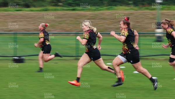 210825 - Wales Women Rugby World Cup Training Session - Alex Callendar during a Wales training session ahead of their first Women’s Rugby World Cup match against Scotland