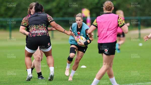 210825 - Wales Women Rugby World Cup Training Session - Keira Bevan during a Wales training session ahead of their first Women’s Rugby World Cup match against Scotland