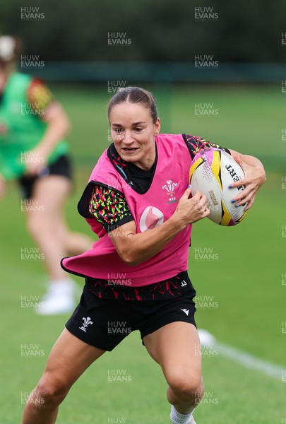 210825 - Wales Women Rugby World Cup Training Session - Jasmine Joyce-Butchers during a Wales training session ahead of their first Women’s Rugby World Cup match against Scotland