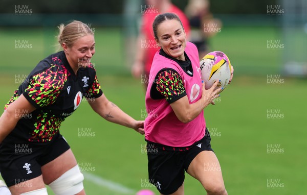210825 - Wales Women Rugby World Cup Training Session - Jasmine Joyce-Butchers during a Wales training session ahead of their first Women’s Rugby World Cup match against Scotland