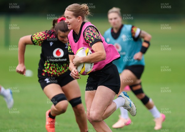 210825 - Wales Women Rugby World Cup Training Session - during a Wales training session ahead of their first Women’s Rugby World Cup match against Scotland
