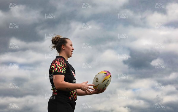 210825 - Wales Women Rugby World Cup Training Session - Katherine Baverstock during a Wales training session ahead of their first Women’s Rugby World Cup match against Scotland