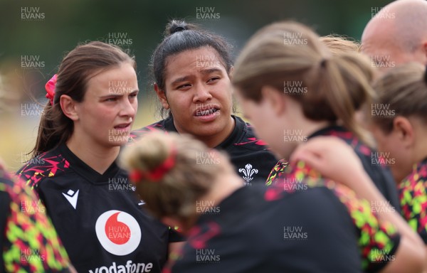 210825 - Wales Women Rugby World Cup Training Session - Sisilia Tuipulotu during a Wales training session ahead of their first Women’s Rugby World Cup match against Scotland