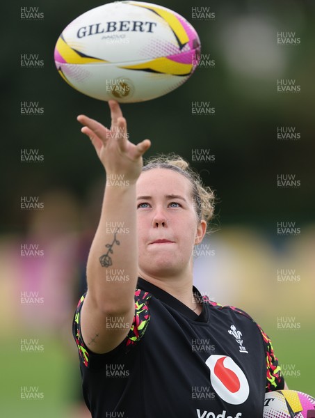 210825 - Wales Women Rugby World Cup Training Session - Katherine Baverstock during a Wales training session ahead of their first Women’s Rugby World Cup match against Scotland