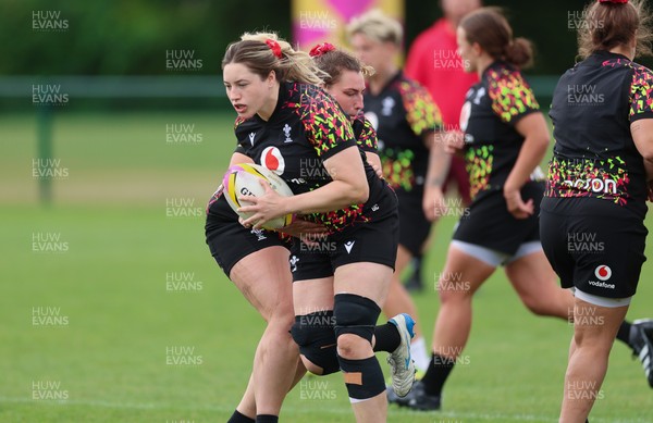 210825 - Wales Women Rugby World Cup Training Session - Gwen Crabb during a Wales training session ahead of their first Women’s Rugby World Cup match against Scotland