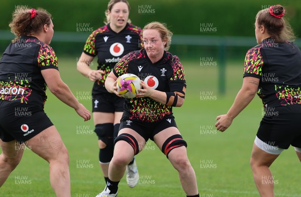 210825 - Wales Women Rugby World Cup Training Session - Abbie Fleming during a Wales training session ahead of their first Women’s Rugby World Cup match against Scotland
