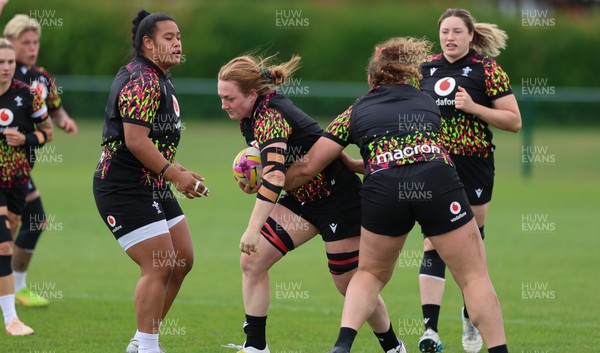210825 - Wales Women Rugby World Cup Training Session - Abbie Fleming during a Wales training session ahead of their first Women’s Rugby World Cup match against Scotland