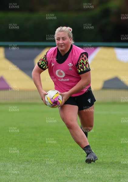210825 - Wales Women Rugby World Cup Training Session - Molly Reardon during a Wales training session ahead of their first Women’s Rugby World Cup match against Scotland