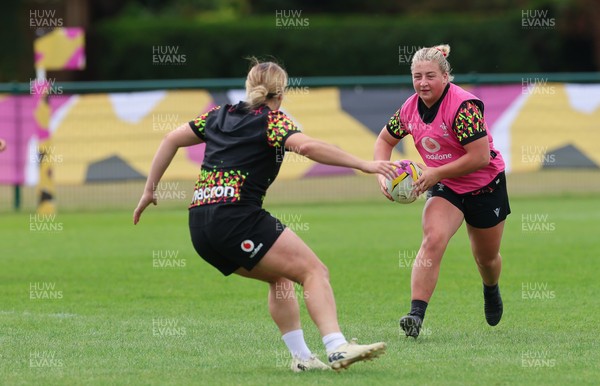 210825 - Wales Women Rugby World Cup Training Session - Molly Reardon during a Wales training session ahead of their first Women’s Rugby World Cup match against Scotland