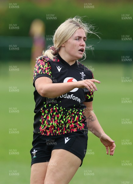 210825 - Wales Women Rugby World Cup Training Session - Alex Callendar during a Wales training session ahead of their first Women’s Rugby World Cup match against Scotland